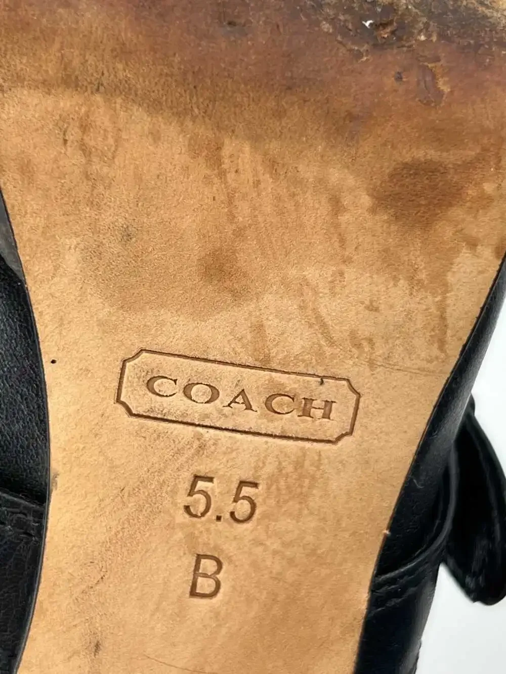 Coach Black Analeigh Pump | Adjustable Strap Size 5.5 - Picture 3 of 11